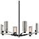 Pilsen 30" Wide Carbide Black and Nickel 6-Light Chandelier