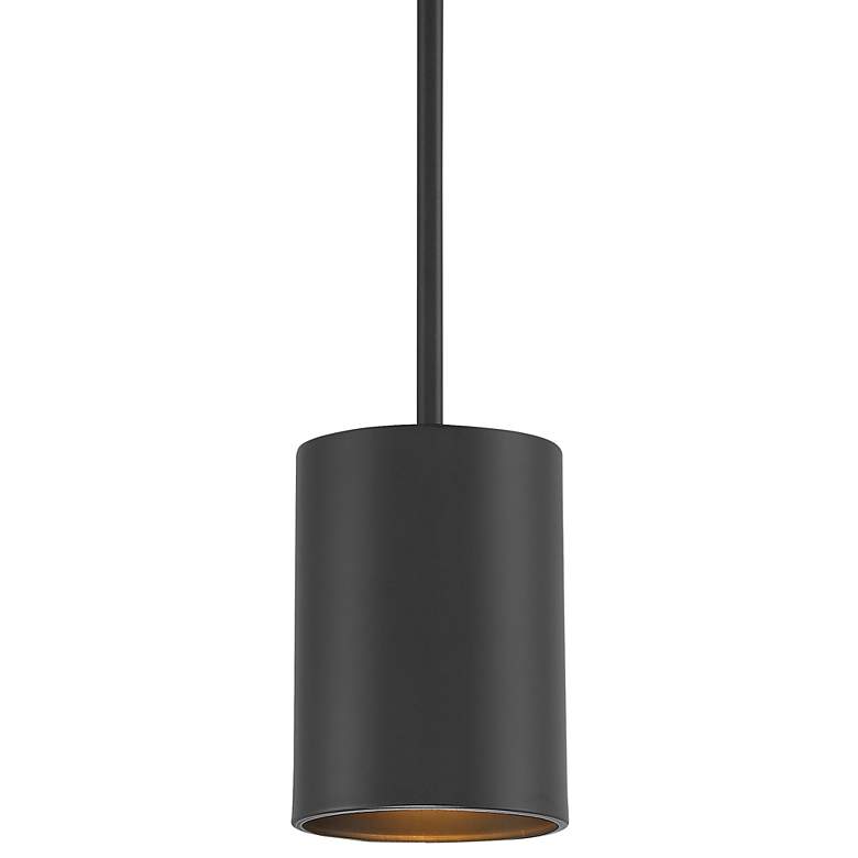 Image 1 Pilson 4 3/4" Wide Matte Black Mini Pendant