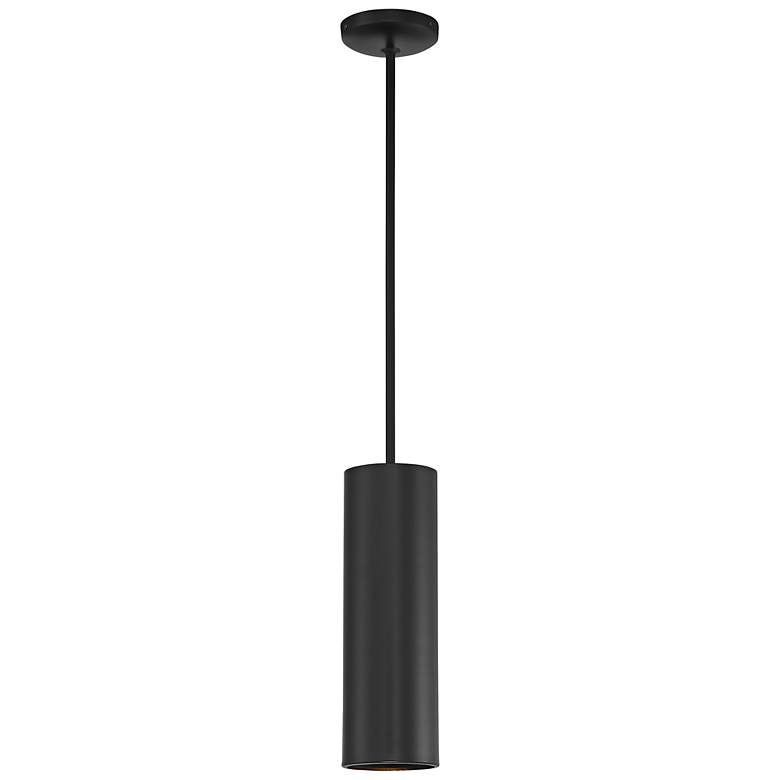 Image 1 Pilson 4 3/4" Wide Matte Black Rod Hung LED Mini Pendant