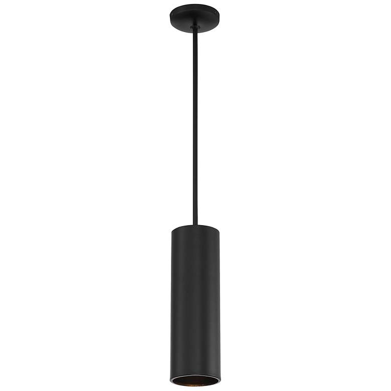Image 2 Pilson 4 3/4" Wide Matte Black Rod Hung LED Mini Pendant more views