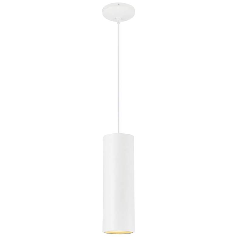 Image 1 Pilson 4 3/4" Wide Matte White Mini Pendant