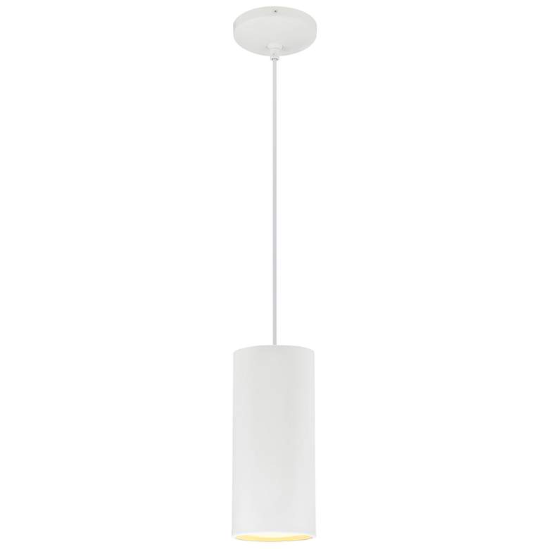 Image 1 Pilson 4 3/4" Wide Matte White Mini Pendant