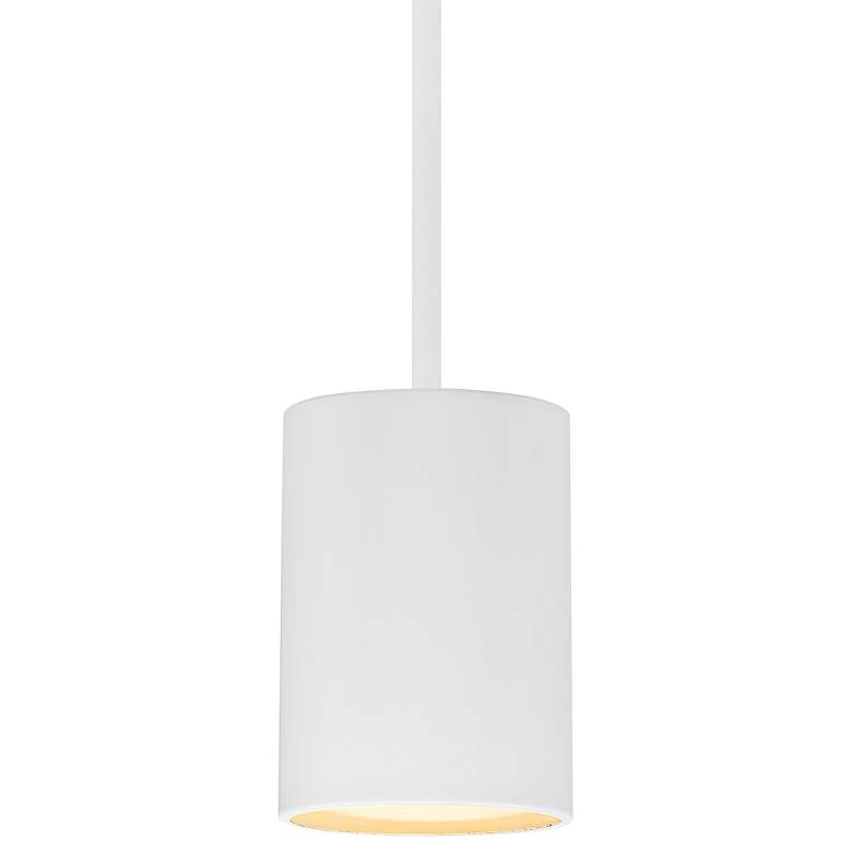 Image 1 Pilson 4 3/4" Wide Matte White Mini Pendant