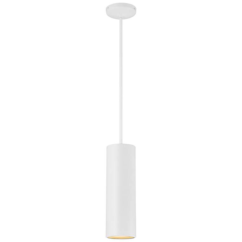 Image 2 Pilson 4 3/4" Wide Matte White Rod Hung LED Mini Pendant