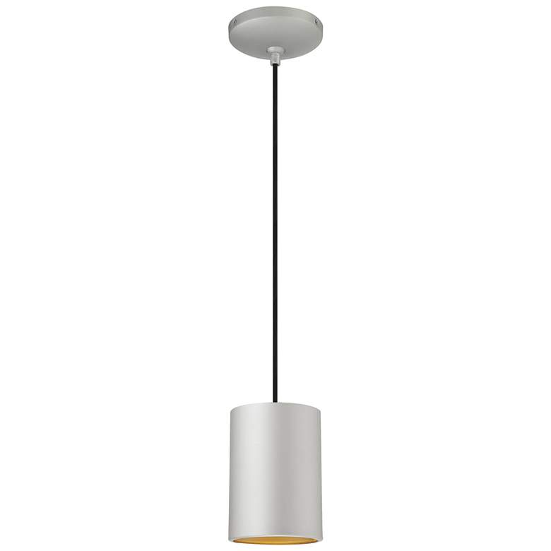 Image 1 Pilson 4 3/4" Wide Satin Mini Pendant with Black Cord