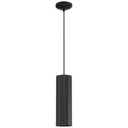 Pilson Large Matte Black LED Pendant With Black Cord