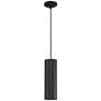 1_Pilson Large Matte Black Pendant With Black Cord