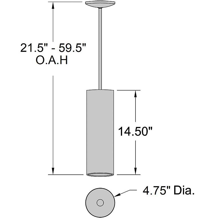 Image 2 Pilson Large Matte Black Pendant With Black Cord more views