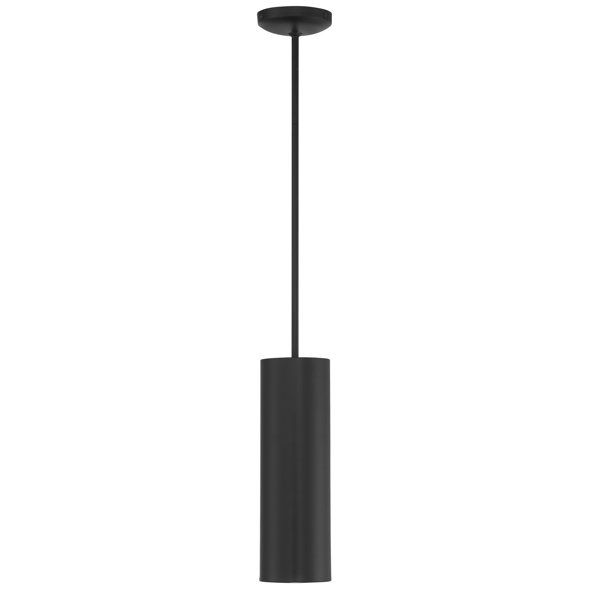 Image 3 Pilson Large Matte Black Pendant With Rigid Stem more views