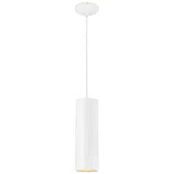 Pilson Large Matte White LED Pendant With Black Cord