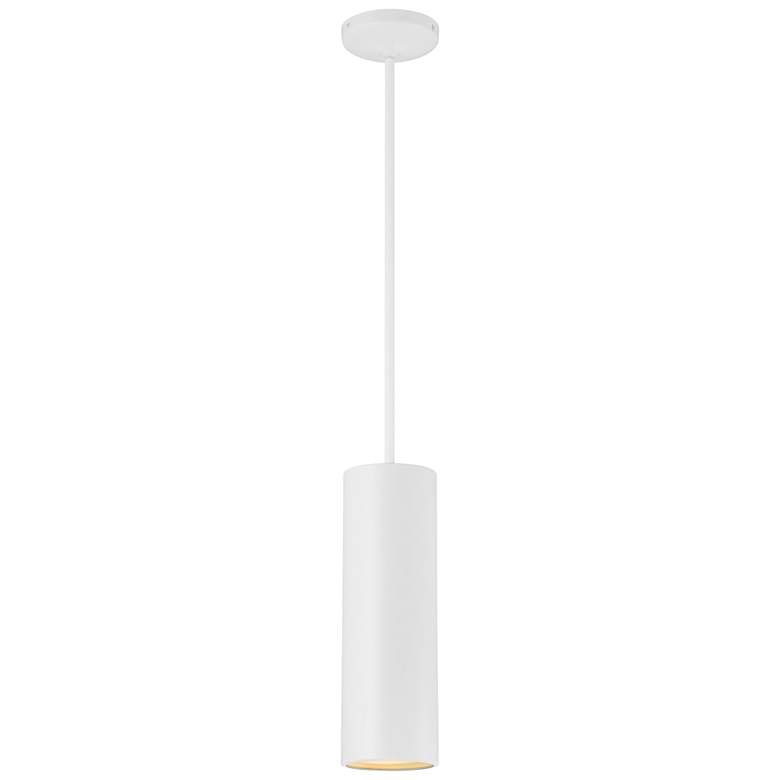 Image 1 Pilson Large Matte White Pendant With Rigid Stem