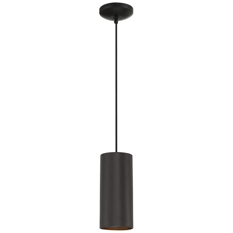 Image 1 Pilson Medium Matte Black Pendant With Black Cord