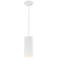 Pilson Medium Matte White LED Pendant With Black Cord