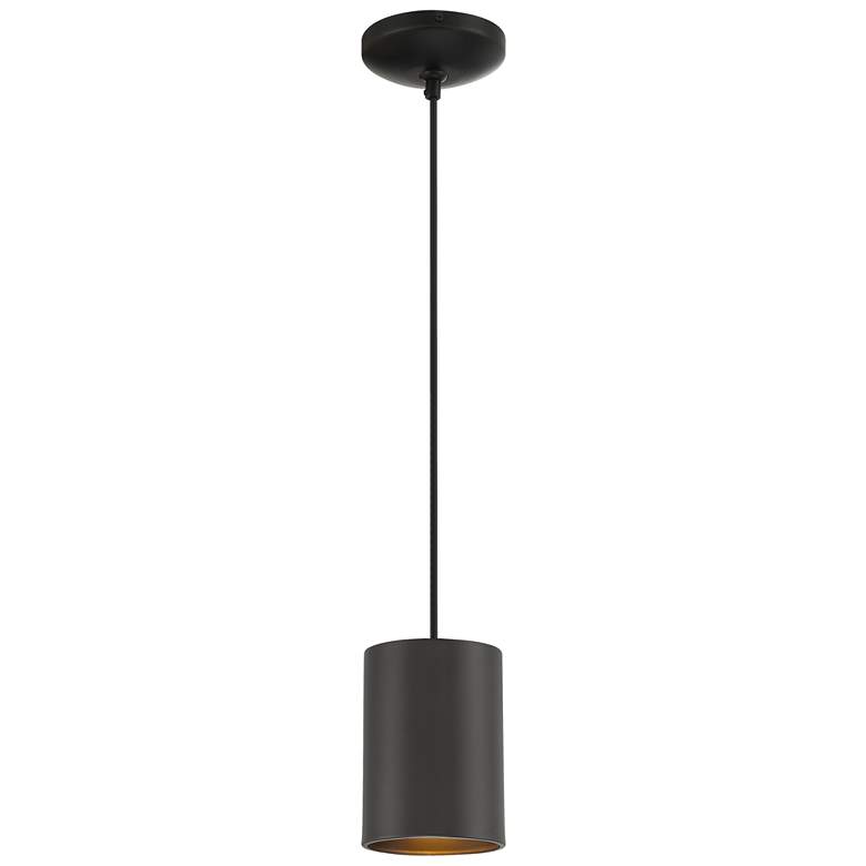 Image 1 Pilson Small Matte Black LED Pendant With Black Cord