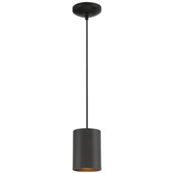 Pilson Small Matte Black LED Pendant With Black Cord