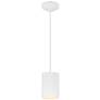 Pilson Small Matte White LED Pendant With Black Cord