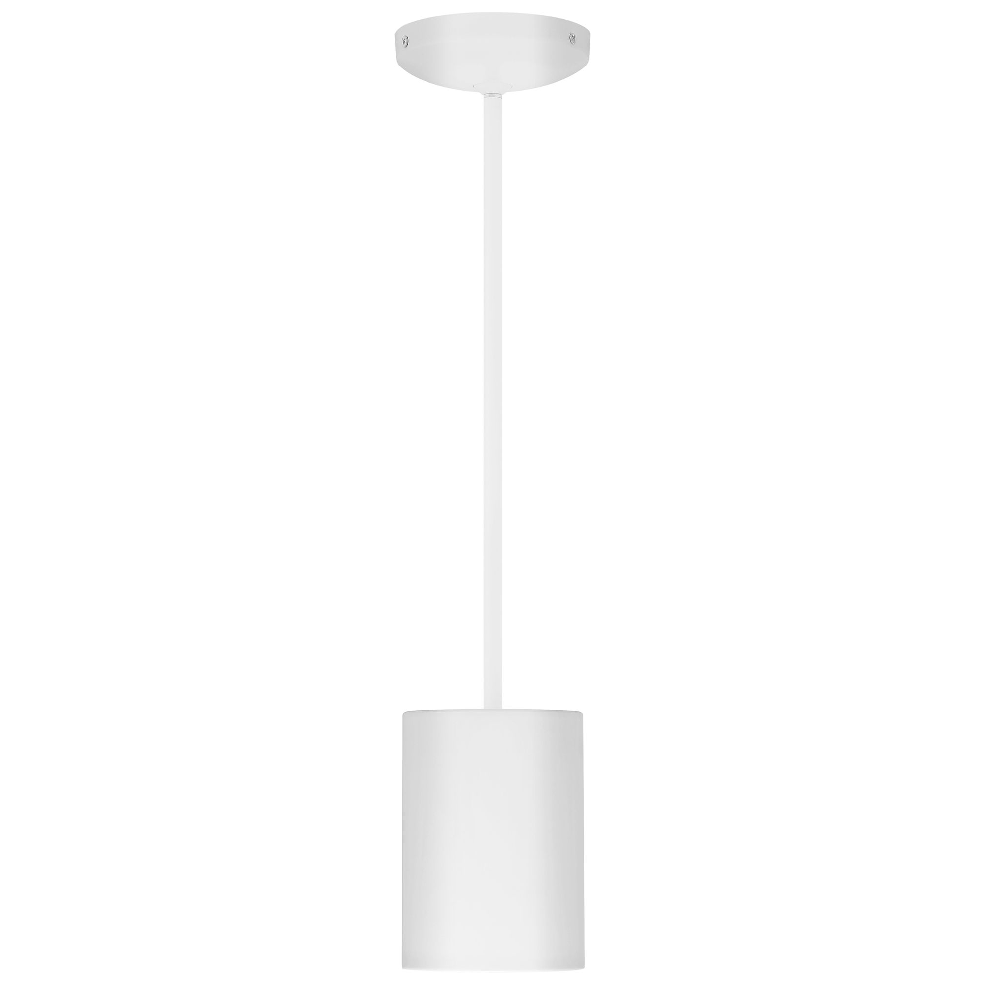 Image 3 Pilson Small Matte White Pendant with White Cord more views