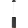 1_Pilson XL 6" Wide Matte Black Tall Rigid Stem Mini Pendant