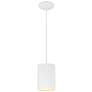 2_Pilson XL 6" Wide Matte White Short Cable LED Mini Pendant