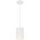 Pilson XL 6" Wide Matte White Short Cable LED Mini Pendant