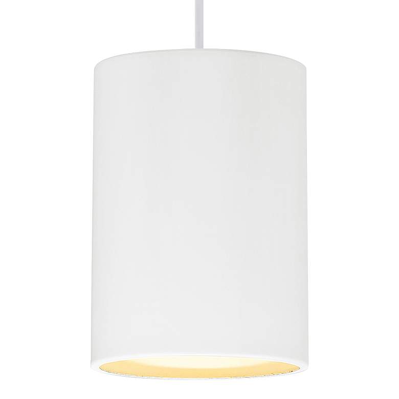 Image 3 Pilson XL 6" Wide Matte White Short Cable LED Mini Pendant more views