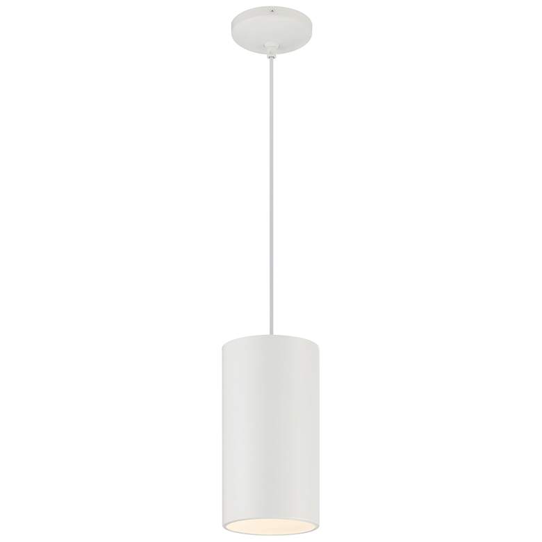 Image 1 Pilson XL 6" Wide Matte White Tall Cable LED Mini Pendant