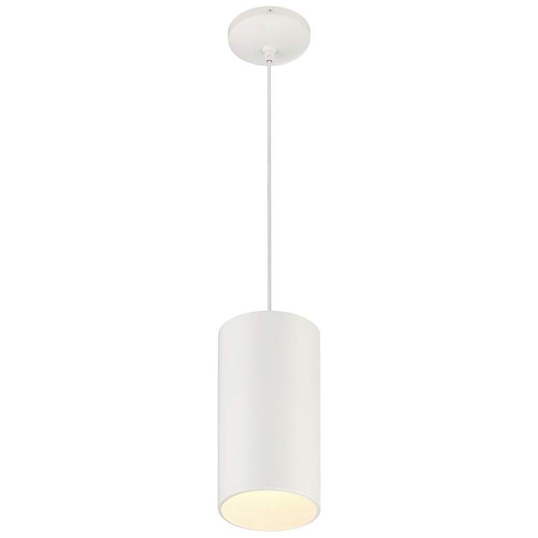 Image 3 Pilson XL 6" Wide Matte White Tall Cable LED Mini Pendant more views