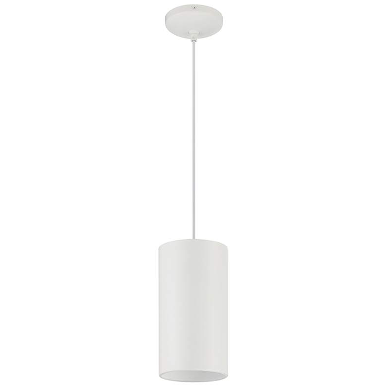 Image 5 Pilson XL 6" Wide Matte White Tall Cable LED Mini Pendant more views
