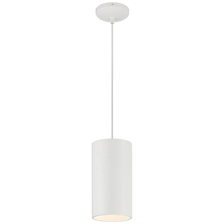 Image 1 Pilson XL 6" Wide Matte White Tall Cable Mini Pendant