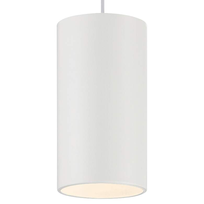 Image 2 Pilson XL 6" Wide Matte White Tall Cable Mini Pendant more views