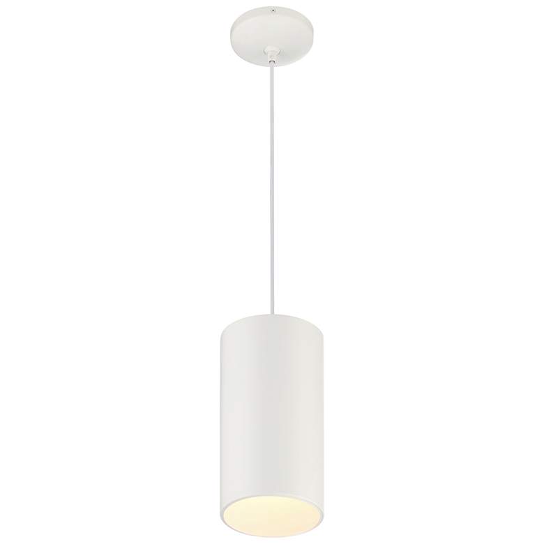 Image 4 Pilson XL 6" Wide Matte White Tall Cable Mini Pendant more views