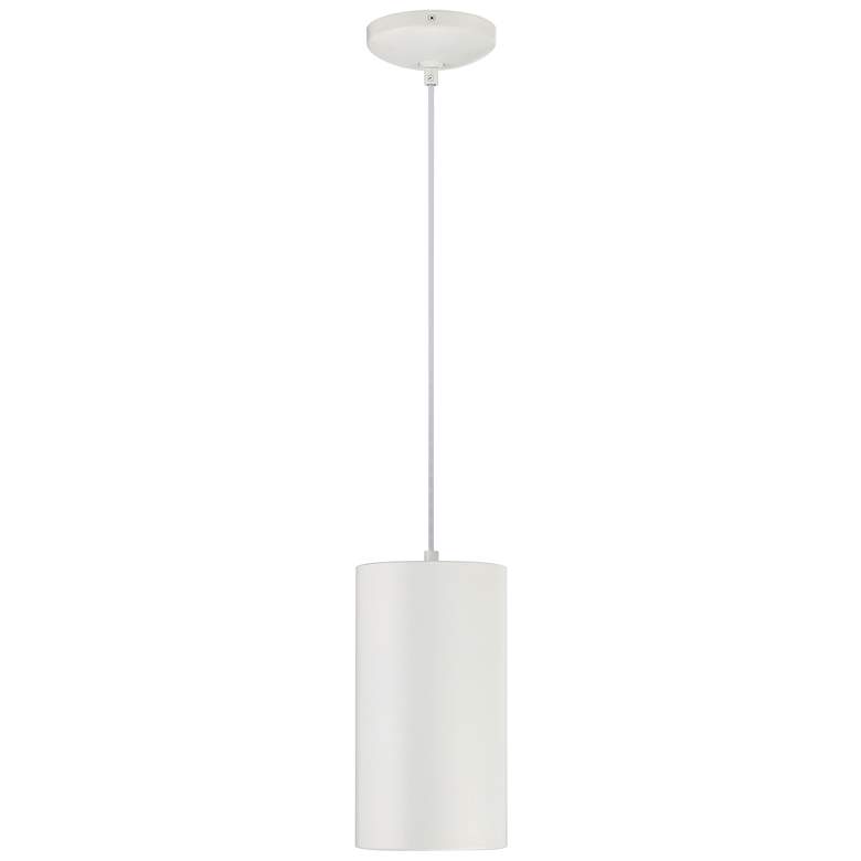 Image 5 Pilson XL 6" Wide Matte White Tall Cable Mini Pendant more views