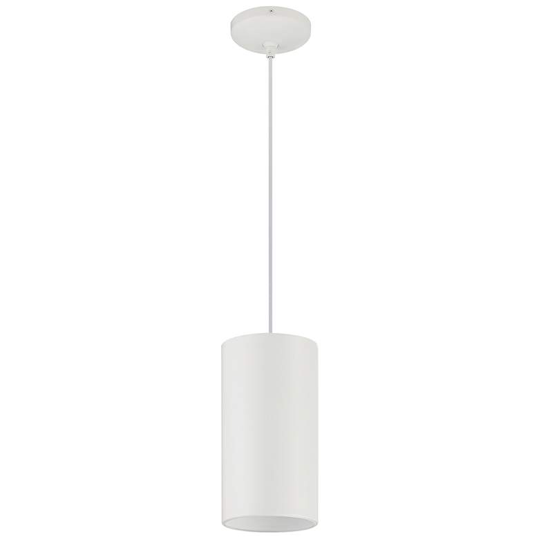 Image 6 Pilson XL 6" Wide Matte White Tall Cable Mini Pendant more views