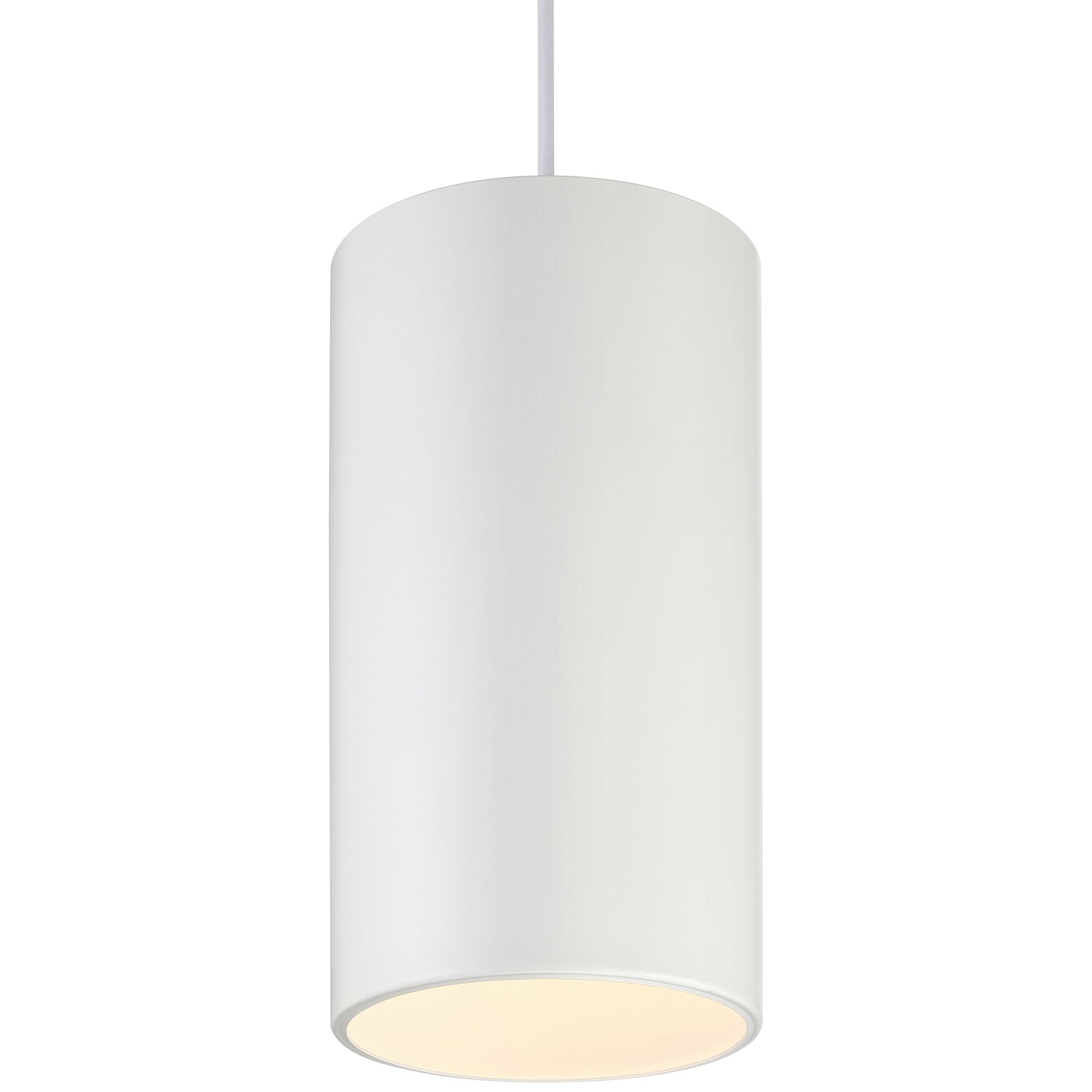 Image 4 Pilson XL 6" Wide Matte White Tall Rigid Stem Mini Pendant more views