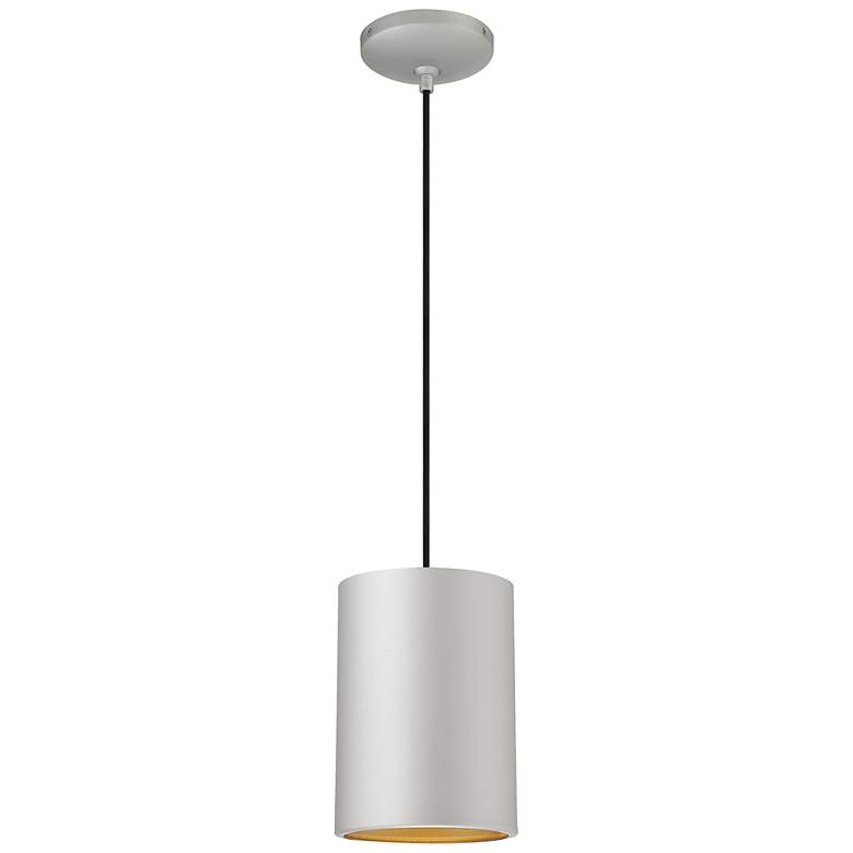 Image 1 Pilson XL 6" Wide Satin Short Cable LED Mini Pendant