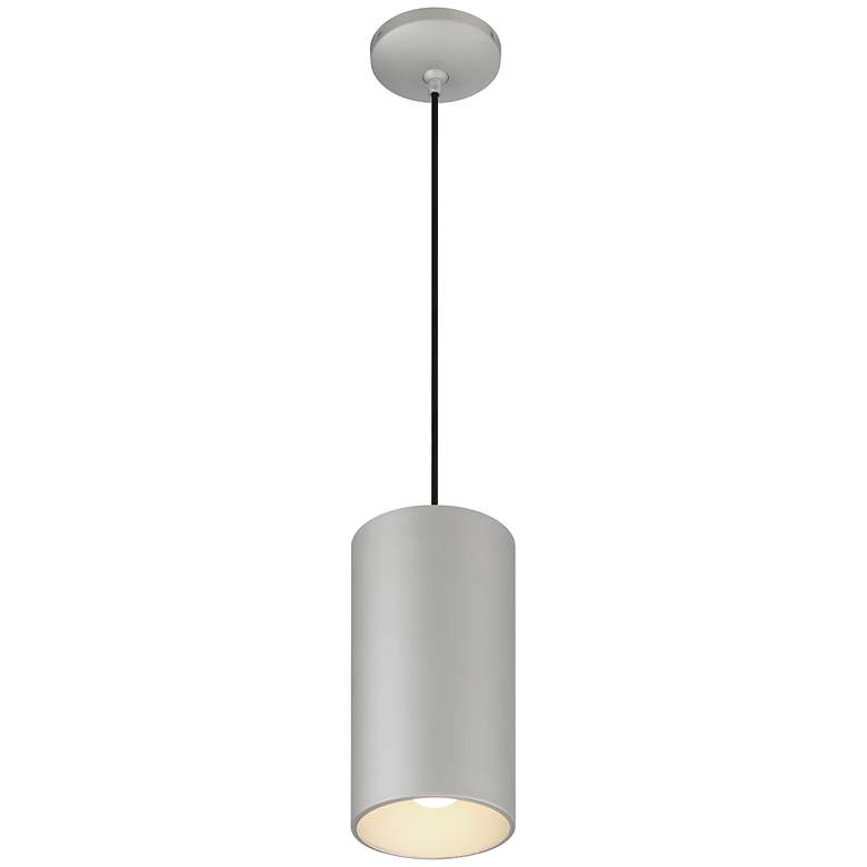 Image 3 Pilson XL 6" Wide Satin Tall Cable LED Mini Pendant more views