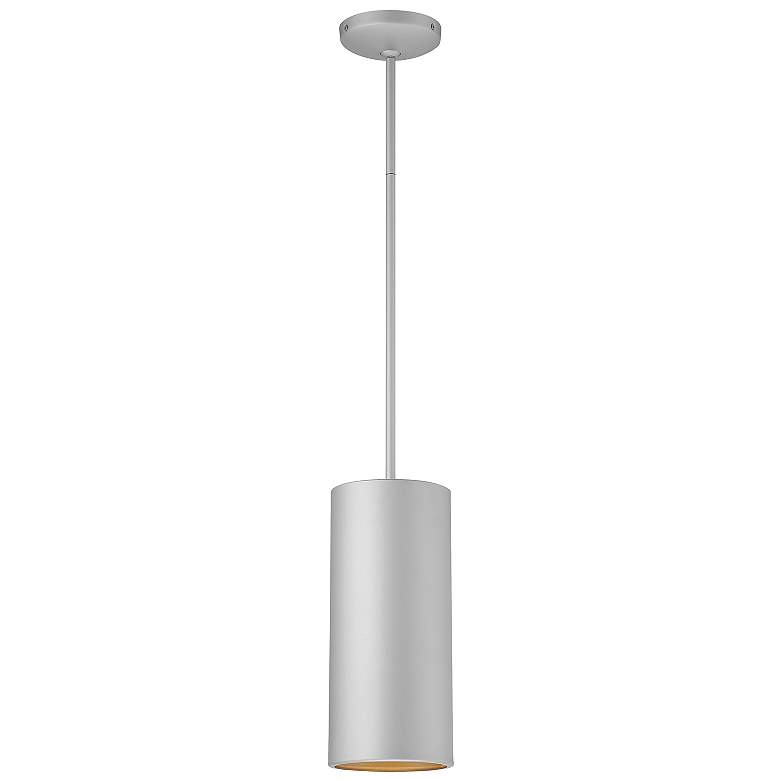 Image 1 Pilson XL 6" Wide Satin Tall Rigid Stem LED Mini Pendant