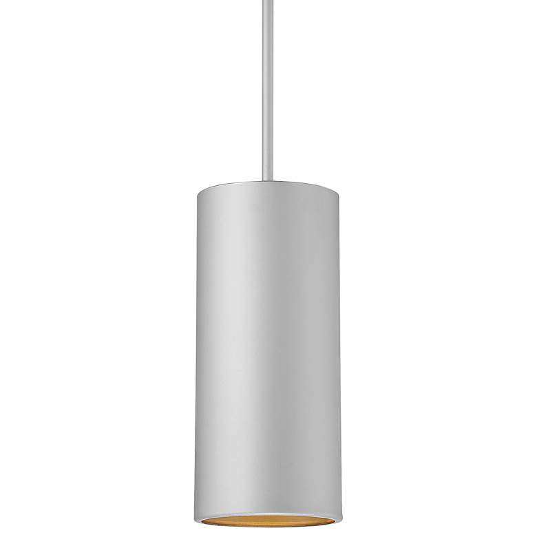 Image 1 Pilson XL 6" Wide Satin Tall Rigid Stem Mini Pendant