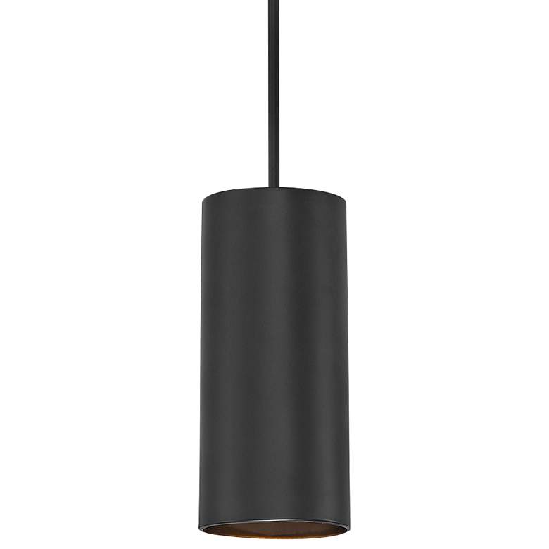 Image 1 Pilson XL 6"W Matte Black Tall Rigid Stem LED Mini Pendant