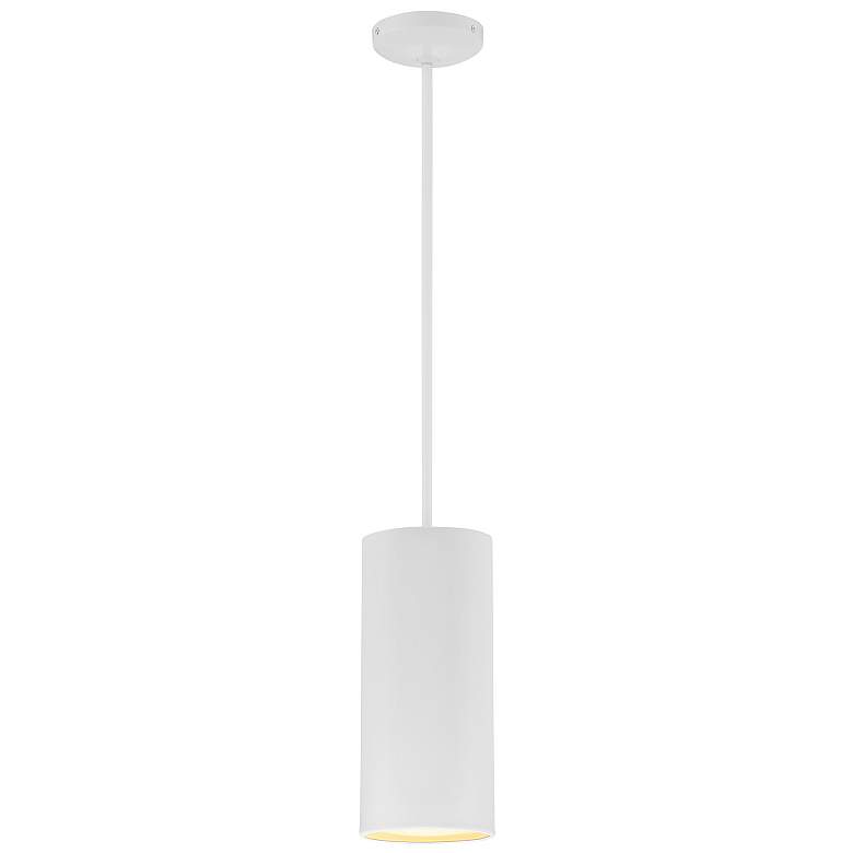 Image 1 Pilson XL 6"W Matte White Tall Rigid Stem LED Mini Pendant