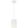 Pilson XL Short Matte White LED Pendant With Black Cord