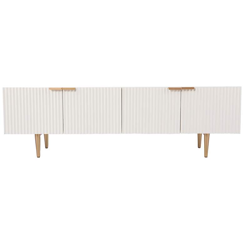Image 5 Pilston 60 inch Wide White 4-Door Media Console more views