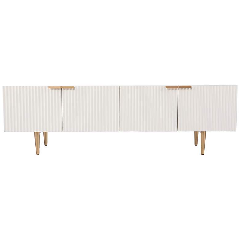 Image 5 Pilston 60" Wide White 4-Door Media Console more views