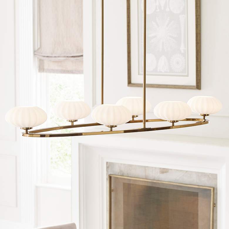 Image 1 Pim 39" Oval Chandelier Gold