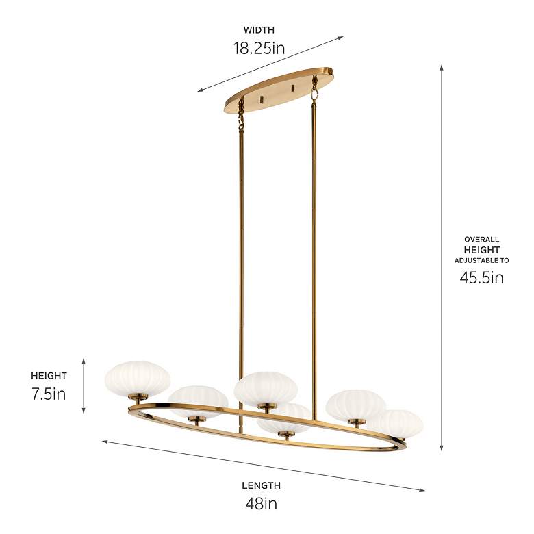 Image 5 Pim 39" Oval Chandelier Gold more views