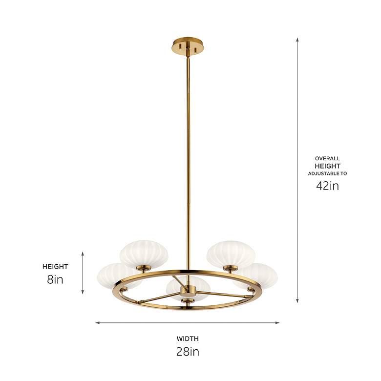 Image 5 Pim 40" Chandelier Gold more views
