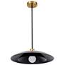 1_Pima 17.75" Wide Matte Black Finish Pendant