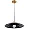 Pima 17.75" Wide Matte Black Finish Pendant