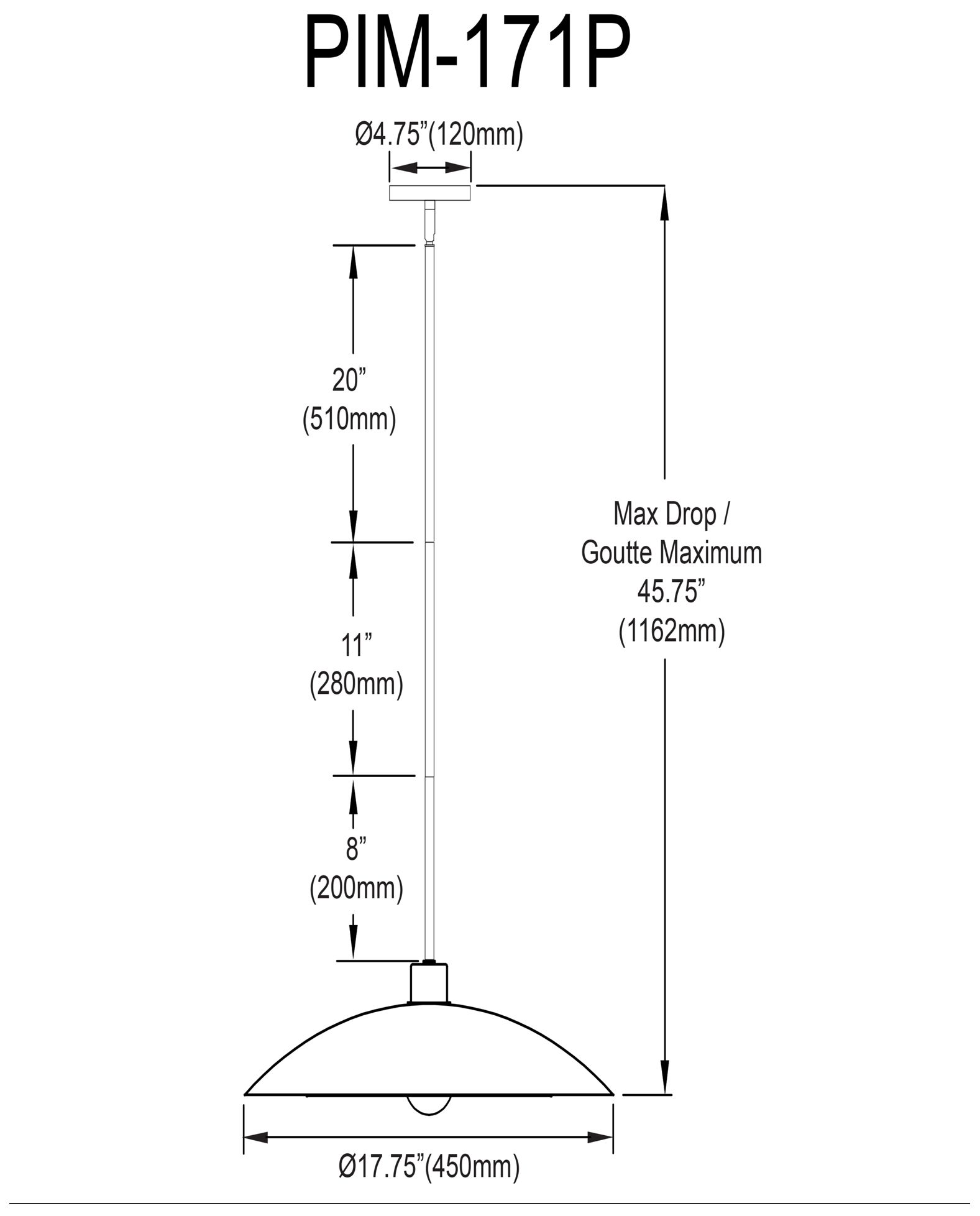 Image 3 Pima 17.75" Wide Matte White Finish Pendant more views