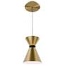 1_Pin Up 8.88"H x 5.88"W 1-Light Mini-Pendant in AB